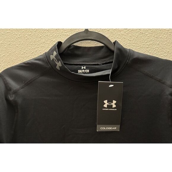 Under Armour 1366066 Mens Small UA ColdGear Fitted Mock Shirt Long Sleeve Tee - Picture 3 of 6